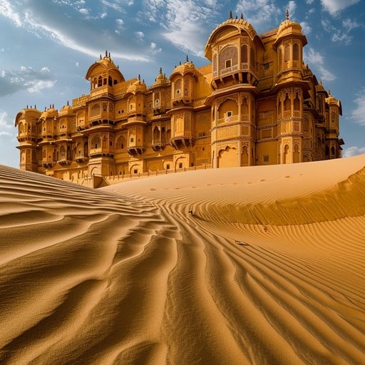 desert palace view stockcake( Visit in Rajasthan)