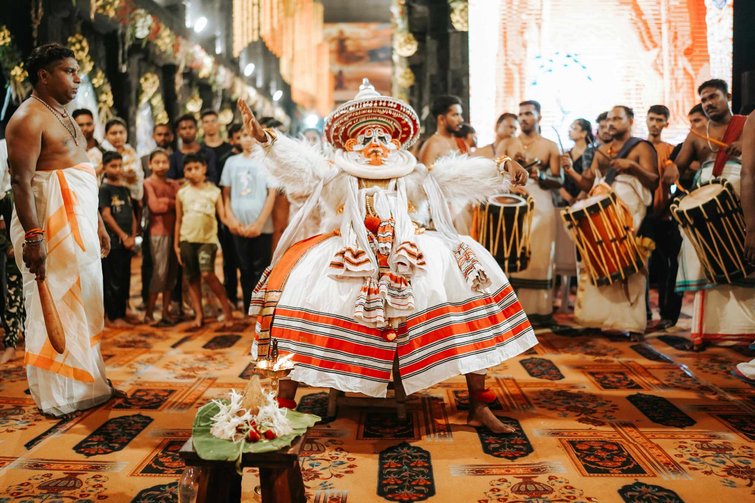 Vibrant cultural dance with musicians and audience in Nagpur, India.