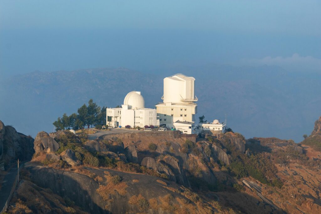 Scenic view of a space observatory located on Mount Abu, Rajasthan, India.